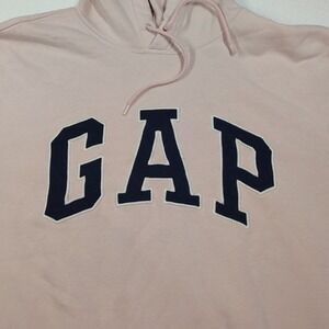 Gap Arch Logo Hoodie Womens Pastel Pink Navy Blue Pullover Sweatshirt XL